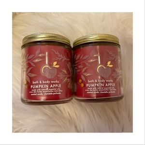 Bath & Body Works Pumpkin Apple Candles - New x2